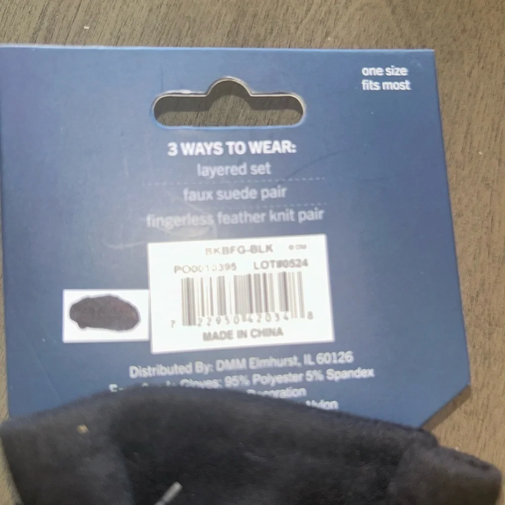 Knit Black 2-in-1 Gloves